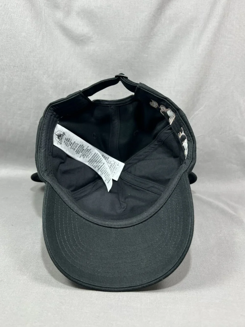 Disney Store Minnie Mouse Ears Hat Black Red Sequin Bow Strapback Adult Ball Cap